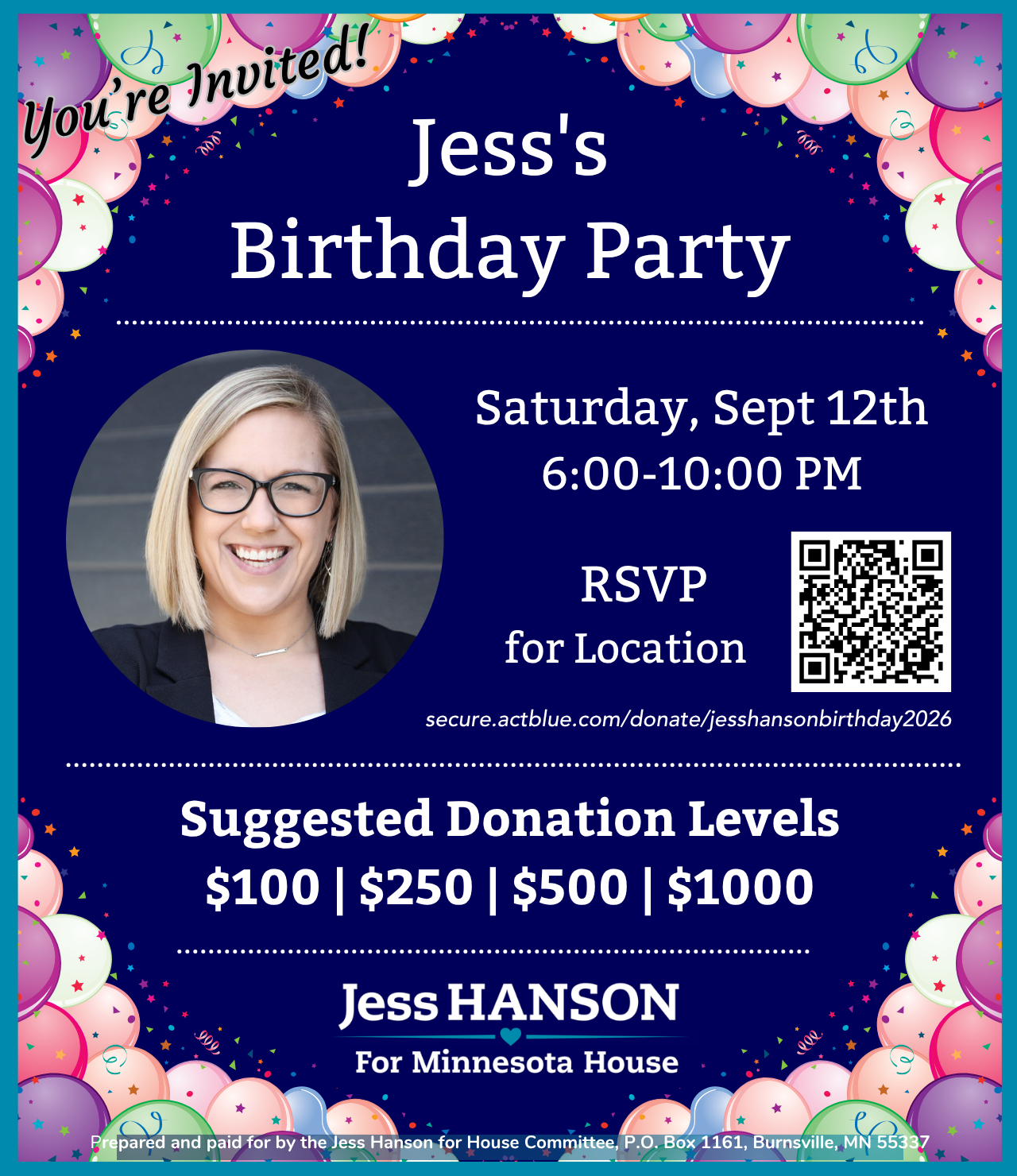 Jess Hanson Birthday Fundraiser