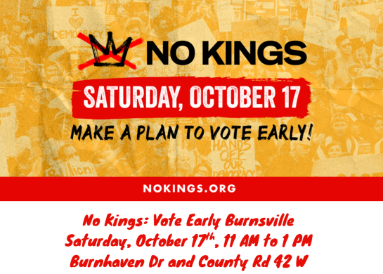 No Kings - Vote Early Burnsville